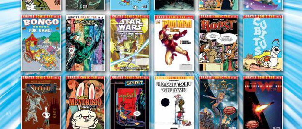 Schöne Bescherung. 30 Sonderausgaben gab es zum Gratis-Comic-Tag. Wir verlosen drei Pakete davon.