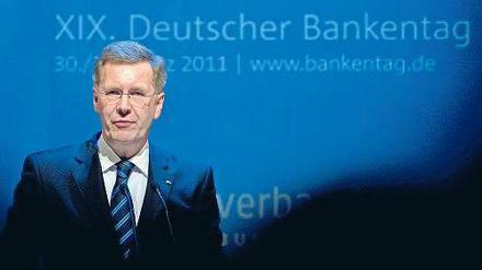 In Sorge. Das Krisenmanagement während der Finanzkrise habe die Politik an ihre äußersten Grenzen geführt, sagte Christian Wulff. 