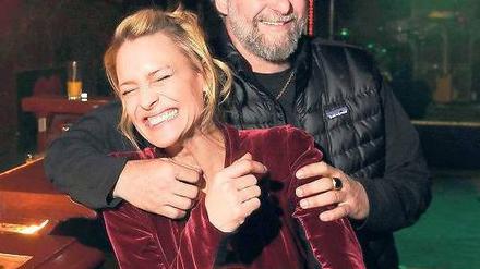 Und Action. US-Schauspielerin Robin Wright mit Regisseur Ari Folman.