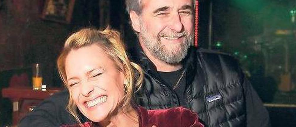 Und Action. US-Schauspielerin Robin Wright mit Regisseur Ari Folman.