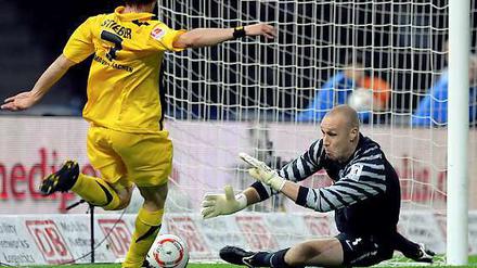 Torhüter Maikel Aerts in der Begegnung gegen Aachen am 7. Spieltag.