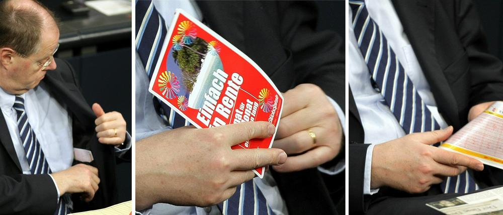 Peer Steinbrück setzt auch mal auf Lotto.