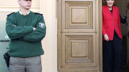 Gut bewacht? Offenbar nicht immer: Bundeskanzlerin Angela Merkel.