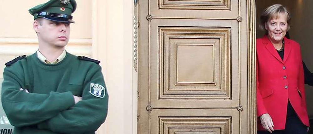 Gut bewacht? Offenbar nicht immer: Bundeskanzlerin Angela Merkel.