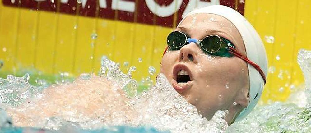 Doch eine Wendeverliererin? Britta Steffen verschluckte sich bei ihrem Comeback bei einer Wende und wurde nur Vierte.