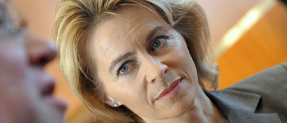 Sozialministerin Ursula von der Leyen (CDU) steht im Mittelpunkt aller Debatten um Hartz IV.