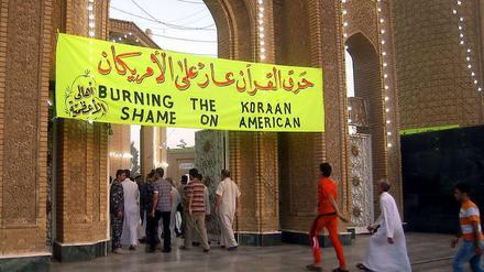 In Bagdad wurde gegen die Aktion des US-Pastors bisher friedlich protestiert.