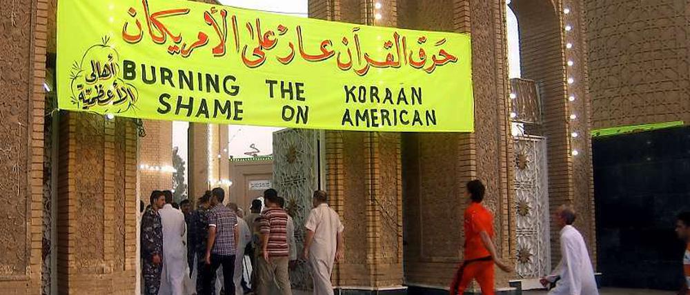 In Bagdad wurde gegen die Aktion des US-Pastors bisher friedlich protestiert.