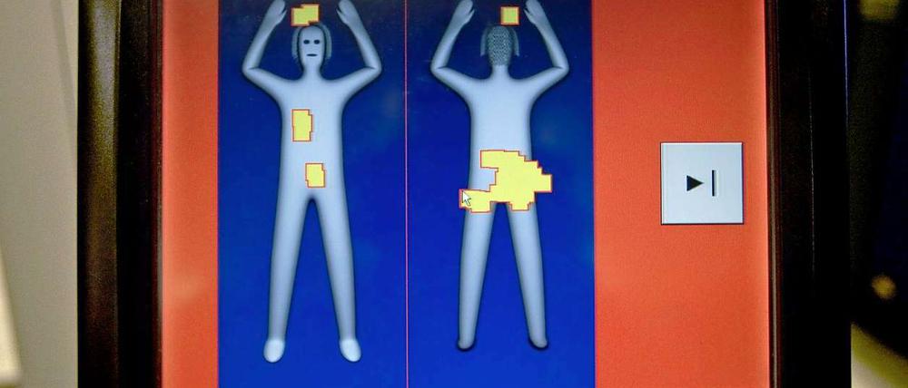 Am Hamburger Flughafen werden die Körperscanner derzeit getestet.