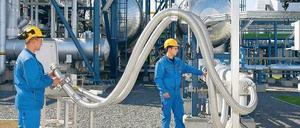 Versuchskraftwerk in Spremberg. Vattenfall nahm die Pilotanlage am 8. September 2008 in Betrieb.