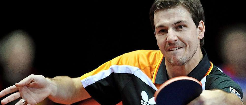 Timo Boll, der Star des deutschen Teams.