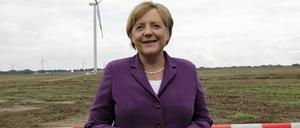 Die Kanzlerin besichtigte einen Windpark in Mecklenburg-Vorpommern.