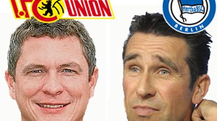 Christian Beeck (l.) und Michael Preetz gehen mit unterschiedlichen Voraussetzungen in die am Freitag beginnende Zweitligasaison.