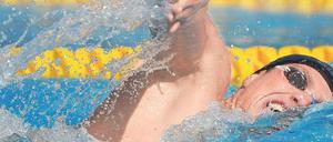 Schlag auf Schlag. Paul Biedermann gewann über 400 Meter Freistil Silber, verpasste aber knapp den Sieg.