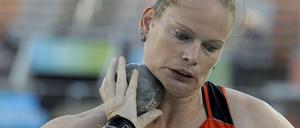 Vergeblicher Kraftakt. Vize-Weltmeisterin Kleinert stieß nur 18,94 Meter.