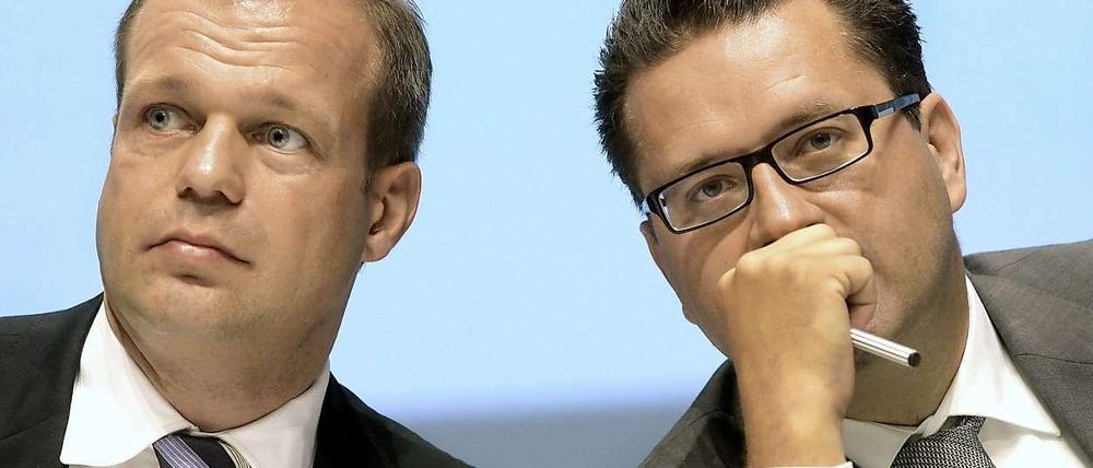 Ehemalige Freenet-Manager: Axel Krieger (l.) und Eckhard Spoerr.