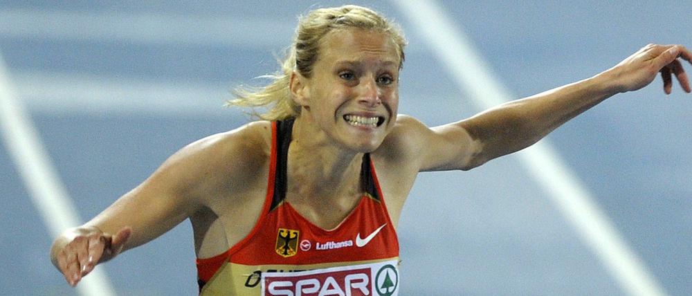 Mit breiter Brust voran. Verena Sailer holte im Sprint erstmals seit 20 Jahren wieder Gold für Deutschland.