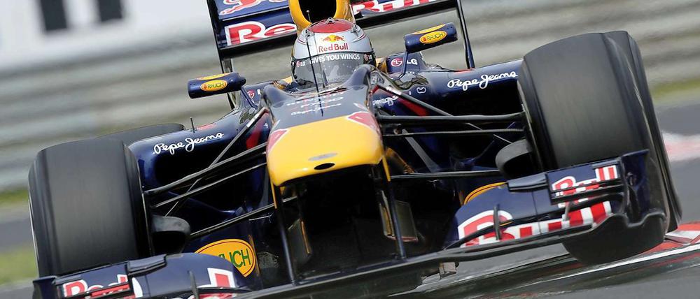 Sebastian Vettel in seinem Red Bull.