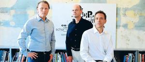 Kämpferisch. Ingo Pott, Stephan Erfurt und Marc Narosta (v. l.) hoffen auf ein Grundstück in Mitte. 