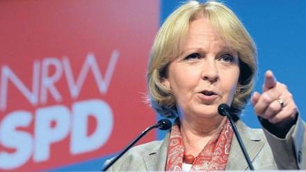 Mehrheit noch gesucht. NRW-SPD-Chefin Hannelore Kraft. 