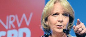 Mehrheit noch gesucht. NRW-SPD-Chefin Hannelore Kraft. 