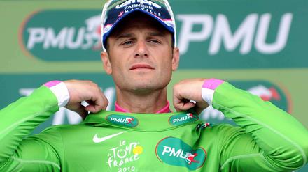 Alessandro Petacchi kämpft bei der Tour um das Trikot des besten Sprinters.
