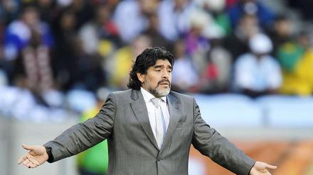 Ein Mann, ein Trauma. Diego Maradona wirkte an der Linie genauso hilflos wie seine Spieler auf dem Platz.