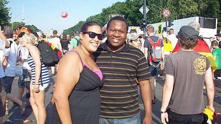 Unsere südafrikanische Kollegin Leila Samodien und ihr Kollege aus Simbabwe.