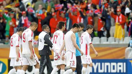 Nach der herben Niederlage gegen Portugal sind drastische Konsequenzen für die nordkoreanischen Fußballspieler nicht ausgeschlossen.