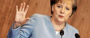 Auf einer rechten Internetseite wird Angela Merkel gedroht.
