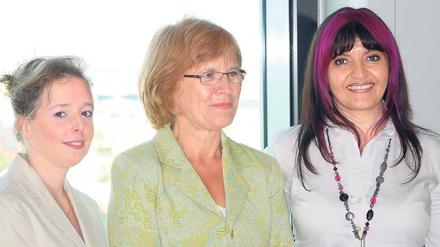 Nominiert. Die Unternehmerinnen Stephanie Zschieschan-Steinfest, Ulrike Saade und Nare Yesilyurt-Karakurt (v. l.)