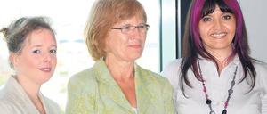 Nominiert. Die Unternehmerinnen Stephanie Zschieschan-Steinfest, Ulrike Saade und Nare Yesilyurt-Karakurt (v. l.)
