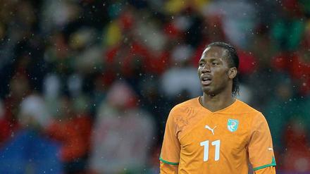 Didier Drogba, der Ivorer, Mann von der Elfenbeinküste (Cote d'Ivoire).