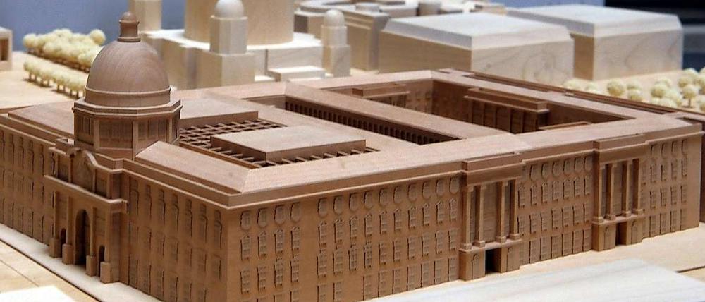 Das Modell des geplanten Humboldtforums hat der italienische Architekt Stella entworfen.