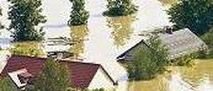 Janowiec, Polen. Die zweite Flutwelle des Vistula lässt das Dorf versinken. Foto: dpa