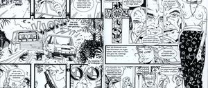 Schwarz-weißes Afrikabild. Zwei Seiten aus dem besprochenen Band.