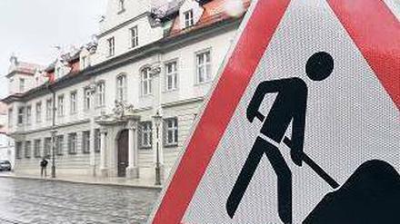 Die größere Baustelle ist drinnen: Augsburgs Bischofspalais diese Woche.Foto: dpa
