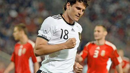 Treffend aufgewärmt: Mario Gomez.
