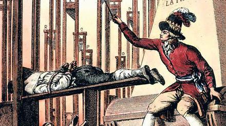 Böse Energie. Flugblatt gegen Robespierre, Radierung von 1793. Foto: p-a/akg