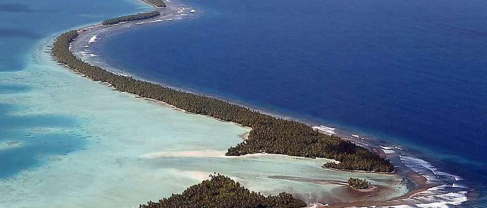 Traum in Blau. Das Funafuti-Atoll im Südpazifik gehört zur Tuvalu-Inselgruppe.