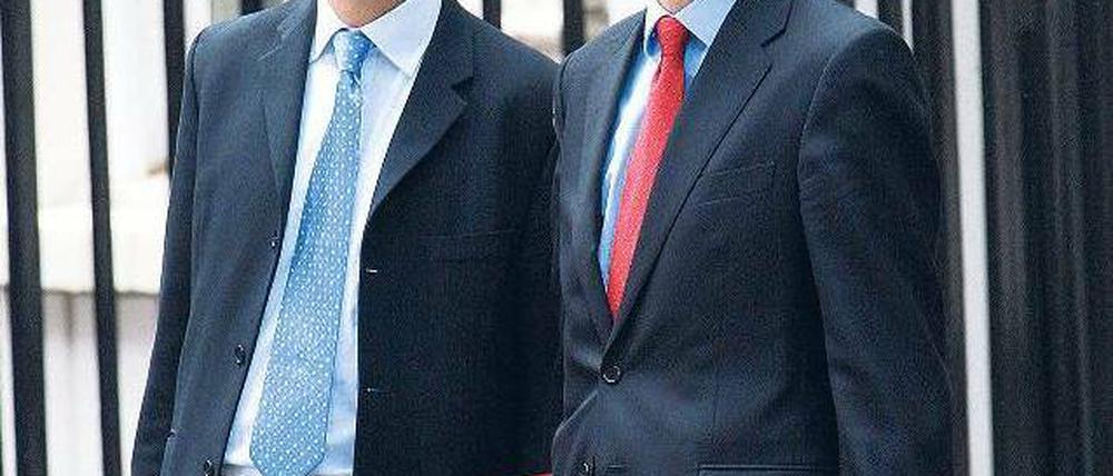 Familienbande. David Miliband (re.) und sein jüngerer Bruder Ed. Foto: dpa