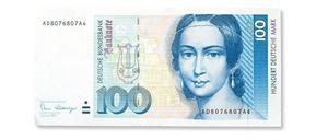 Zeitlos schön? Die Pianistin und Komponistin Clara Schumann (1819–1896) schmückte den letzten 100-Mark-Schein.