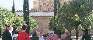 Für Menschen mit Fernweh. Ob Reiseleiter im Ausland oder Manager zuhause: In der Branche gehört ein großes Interesse an Geografie und an fremden Kulturen dazu. Das Foto zeigt eine Reisegruppe im spanischen Cordoba vor der Moschee-Kathedrale „Mezquita“. Foto: dpa