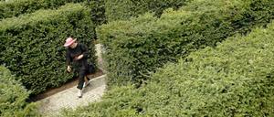 Der Irrgarten in den Gärten der Welt bei seiner Einweihung.