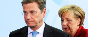 Koalitionsstress: Westerwelle, Merkel.