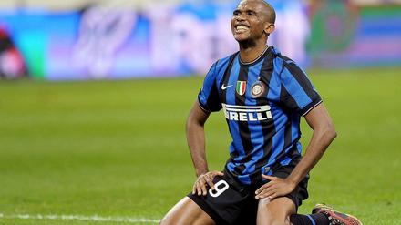 Lausbub. Inters Stürmer Samuel Eto'o will seinen Ex-Klub Barcelona ärgern.