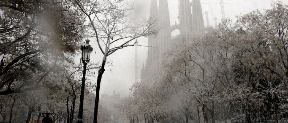 Schnee in Barcelona