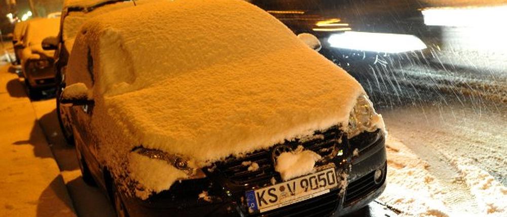 Neuerliche Schneefälle in Kassel