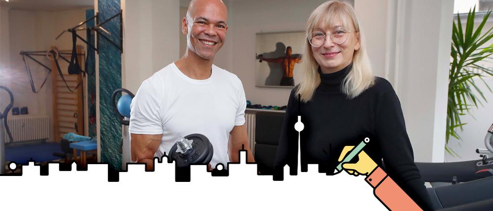 Micha Schimmer und Michaela Seidler in ihrem Charlottenburger Studio.