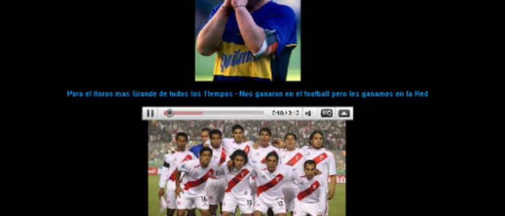 FBL-ARGENTINA-PERU-MARADONA-HACKER